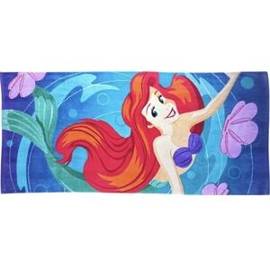 Vtg The Little Mermaid Ariel 2004 Disney Store Beach Towel Velvety 100% Cotton